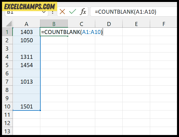 countblank-Formel
