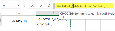 월 함수와 함께 회계연도 공식의 첫 번째 부분을 사용하는 Excel 분기 번호