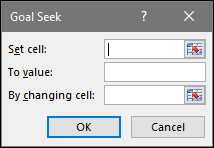 Zielsuche in Excel ein kleines Popup-Fenster