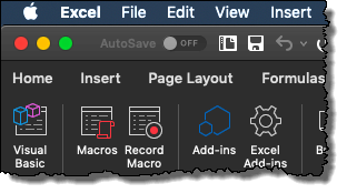 Um eine persönliche XLSB-Makro-Arbeitsmappe in Excel-Mac zu erstellen, klicken Sie auf das Datensatzmakro