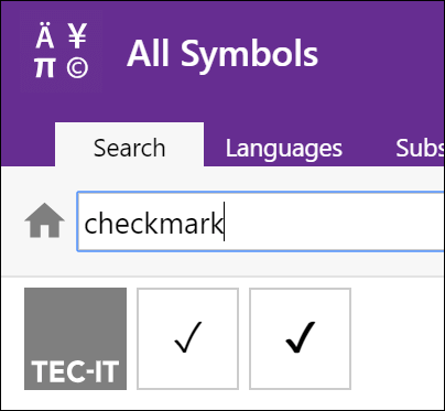 search-for-the-checkmark-from-the-searchbar-and-click-on-it-to-insert-it