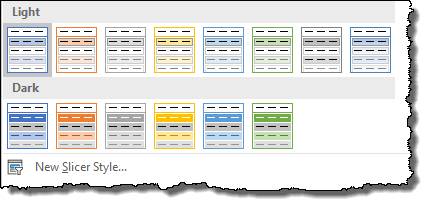 피벗 테이블 Excel 팁 슬라이서 형식 지정 팁