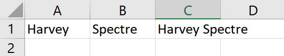 2 Excel à espace unique