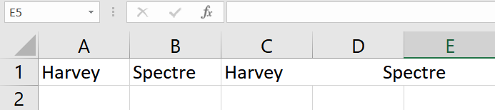 4 Excel à espaces multiples